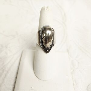 Paul Lobel Sterling Leaf Ring 6-7